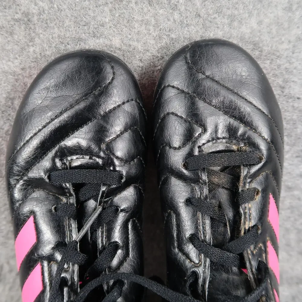 Adidas Shoes Kids 13K Soccer Cleats Goletto Black Pink FG Lace Up Athletic Sport